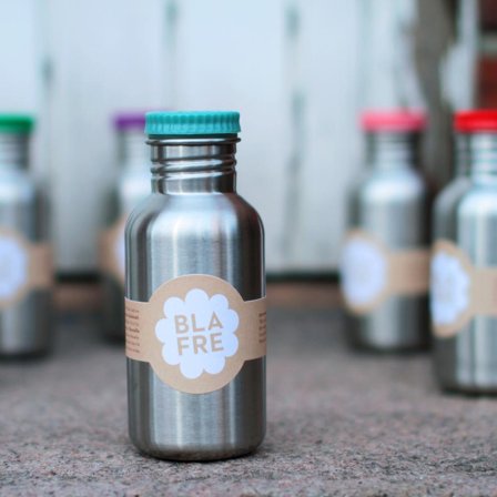 Blafre Stålflaske 500ml Blå kork