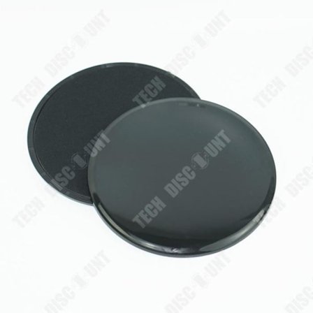 Fitnessslider - TD - 2 pack - Svart - 18x18 cm - Magtränning