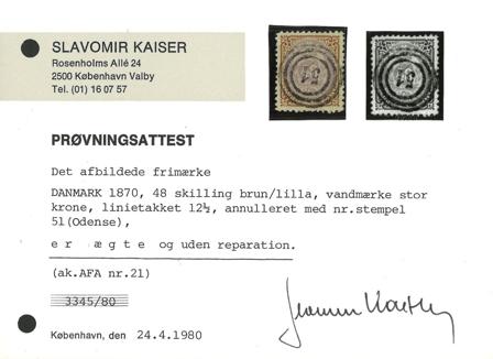 Danmark 1870 - AFA 21 - Stemplet - 32
