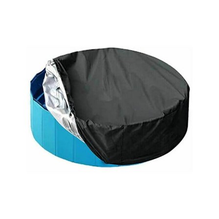Rörformat poolskydd, vattentätt runt poolskydd, dammtätt, lämpligt för rund/rektangulär uppblåsbar pool 82 30cm svart