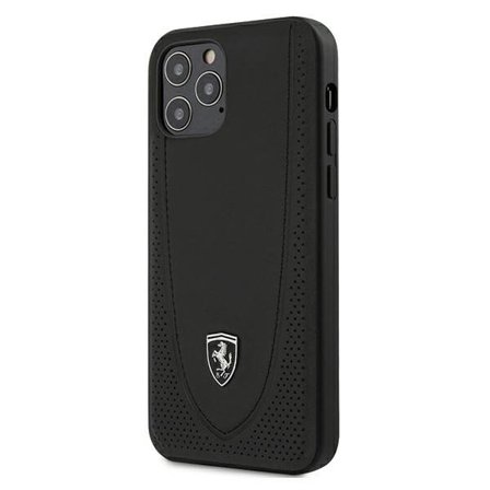 Ferrari FEOGOHCP12MBK iPhone 12/12 Pro 6.1" musta kovakotelo Off Track Perforated