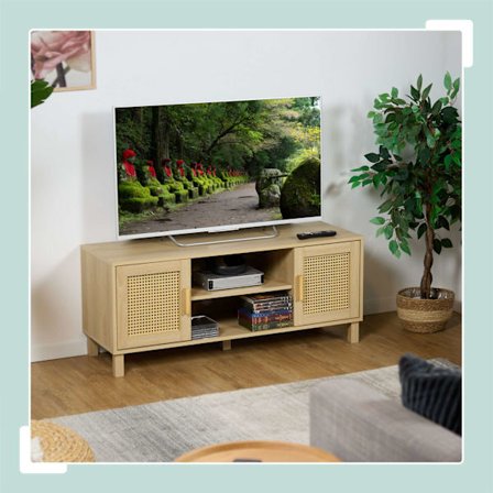 TV stativ i rattan design