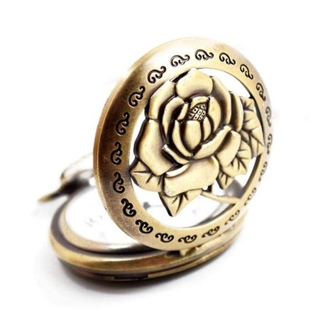 Flower Series Steampunk Quartz Pocket Watch Retro Half Hunter Scale Pocket Watches For Women