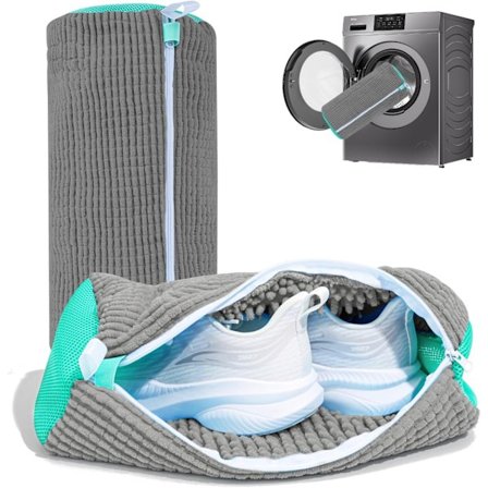 2 kpl Pesupussit kengille pesukoneeseen ja kuivausrumpuun, uudelleenkäytettävä pesupussi kenkien puhdistukseen