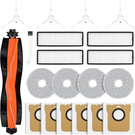 20 tillbehör för Xiaomi X20+ robotdammsugare. 1 huvudborste, 4 HEPA-filter, 6 dammpåsar, 4 sidoborstar, etc.