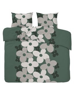 Pussilakanasetti King size Kukkakuvioinen Happy 3-osainen Vihreä