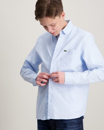 Lacoste CHEMISE MANCHES LONGUES Blå Skjortor Kille - Kids Brand Store
