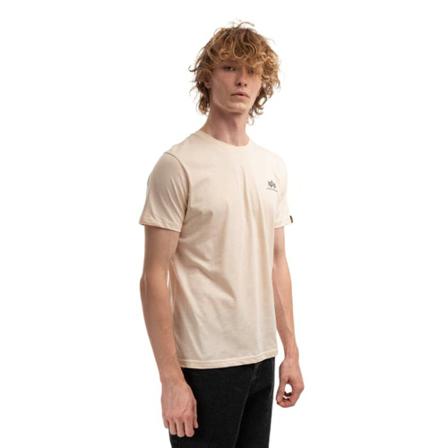 Alpha Industries, Koszulka męska Alpha Industries Backprint Tee 128507 578 XL Beżowy, Mężczyzna, Rozmiar: L