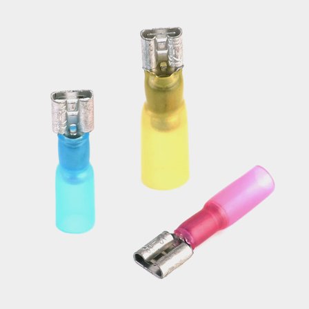 Fladstikhylster med lim Skyllermarks, passer til kabel 0.5 - 1.5 mm², 10-pack, rød