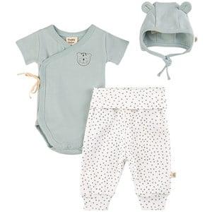 Buddy & Hope Green Dots/Light Blue GOTS Baby Set 74/80 cm - Clothing sets - 74/80 cm - Blue