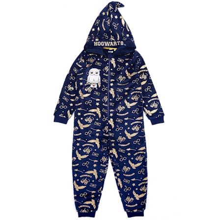 Harry Potter Barn/Barnkläder Pyjamas 7-8 År Marinblå/Guld