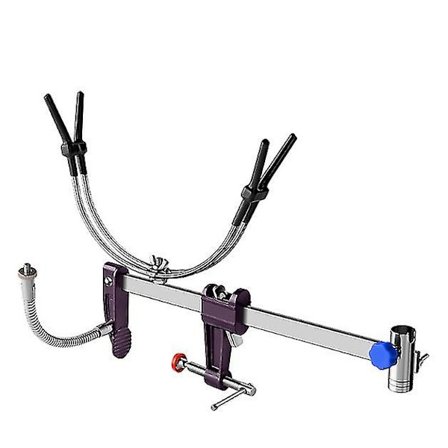 Flotte fiskefäste helt i metall, justerbar fotklämma