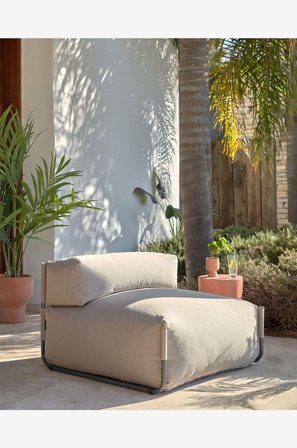 Kave Home - Loungestol Square - Grön - Utefåtöljer - Från Homeroom