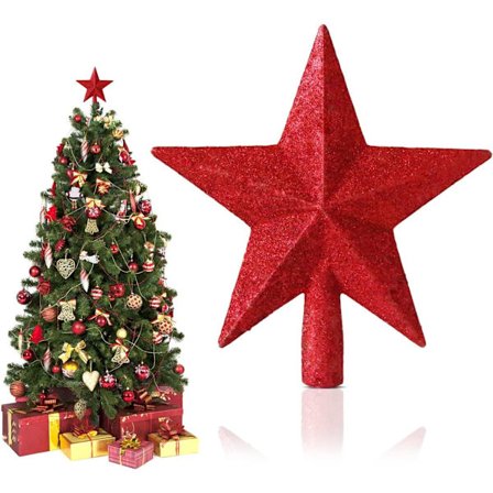 Stjerne juletre, glitter juletre dekorasjon, plast C