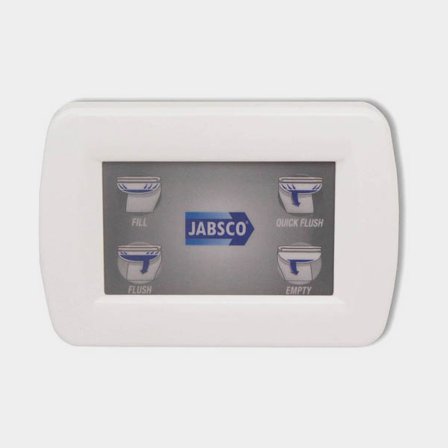 Control panel for electric marine toilet, 12 / 24 V, fits Deluxe Flush
