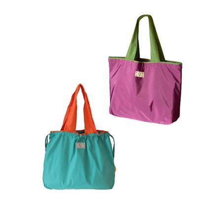 Miljøvenlig foldbar indkøbstaske, bærbar dame håndtaske med stor kapacitet, opbevaring, håndholdt (lilla + søblå)