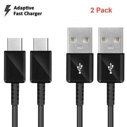 2 stk. Samsung Galaxy S10, S20 Original USB-C-kabel Black