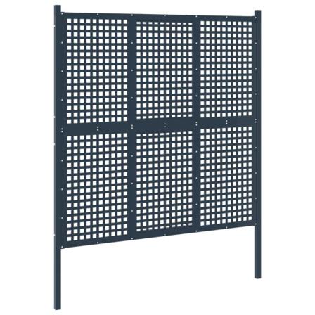 Vidaxl Trädgårdsstaket Stål 177x250 Cm Antracit Antracit