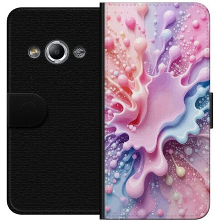 Kompatibel Tegnebogsetui til Samsung Galaxy Xcover 3 Pastell splash - Abstrakt motiv i lyserøde, blå og lilla toner