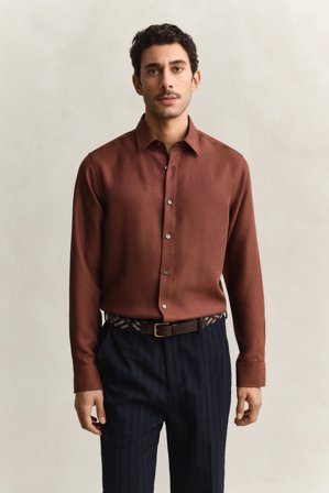 GANT Herren Lyocell-Hemd (M) Braun