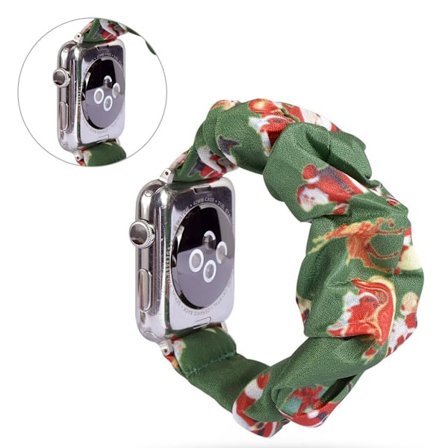 Apple Watch Series 5 40 mm mønsterklokkebånd i tøy - Julenissen Og Reinsdyr