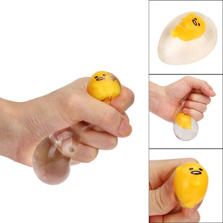Ägg-Squeeze Leksak 6cm Nyhet Klar Pressbar Ägggula Leksaker Squishy Leksaker Stressavlastande Boll För Kul Милая Декомпрессионная Игрушка