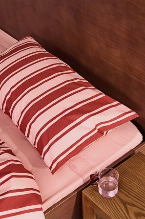 Jotex - Putetrekk 50x90 Cm Økologisk Rosa/rust - DEBBIE - Kjøp Putevar hos Jotex