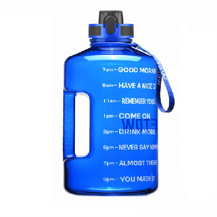 Stor kapacitet plast sport vattenkokare med skala - Blå -3.78L- Sport vattenkokare