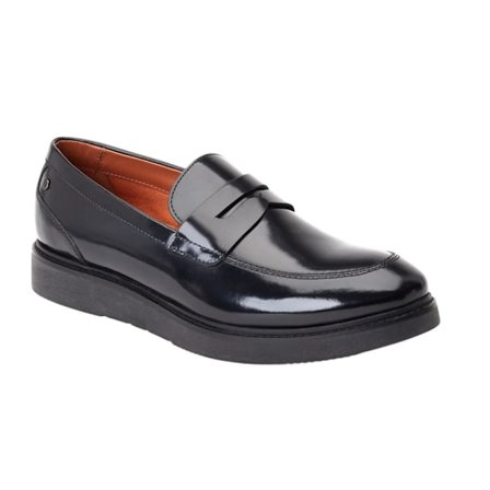 Base London Sid Läder Penny Loafers Herr 10 UK Svart