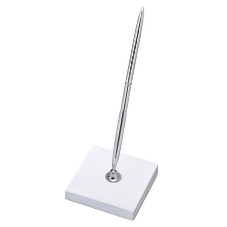 Pen med Holder Sølv