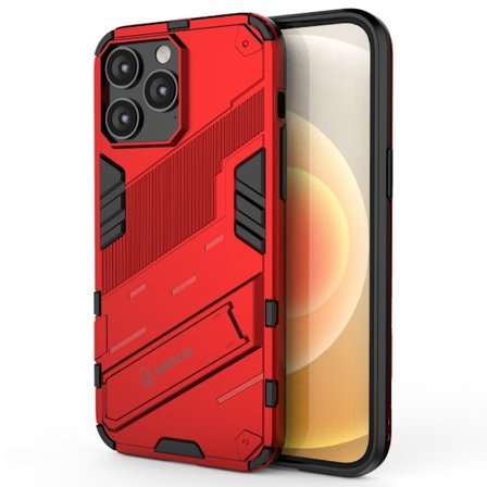 Stöttåligt iPhone 14 Pro hybridskal - Röd