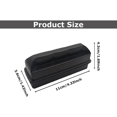 1-pakning - Magnetisk akvariumbørste - Svart - Egnet for glass mindre enn 6 mm tykt