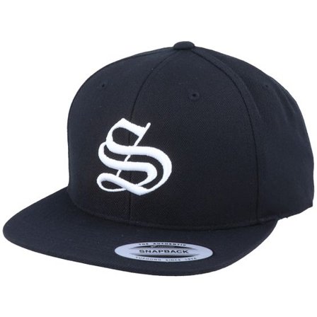 Iconic - Svart snapback Keps - S Letter 3D Black Snapback @ Hatstore