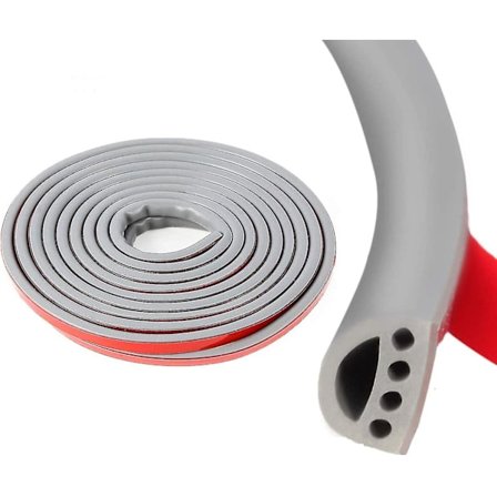 Silikon gummiværlist, tetningsdesign flerhullslist for dører og vinduer, profesjonell selvklebende vanntett lydisolert støvtett vindtett