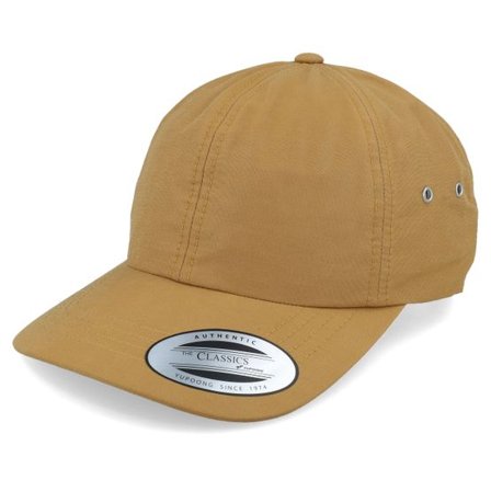 Yupoong - Brun unconstructed Keps - Yellow Bean Water Repellent Dad Cap @ Hatstore