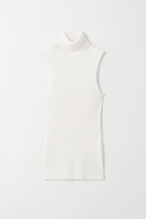 Soft Goat - Turtleneck Singlet - Women cashmere sweater - XL - Feather White