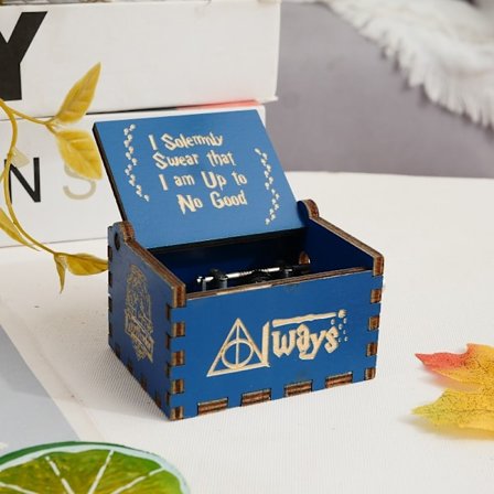 Utsökt manuell speldosa Paint Blue Harry Potter