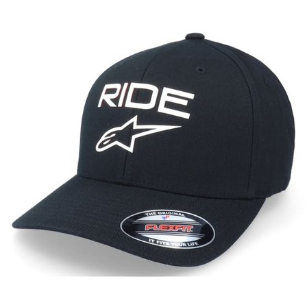 Alpinestars - Svart flexfit Keps - Ride Transfer Hat Black/White Flexfit @ Hatstore