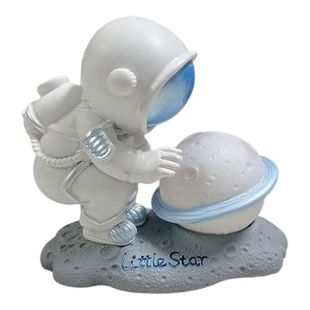 Astronaut Dagbok Planet Nattlampa Ornament, Sänglampa i Harts, Ornament för Sovrumsinredning
