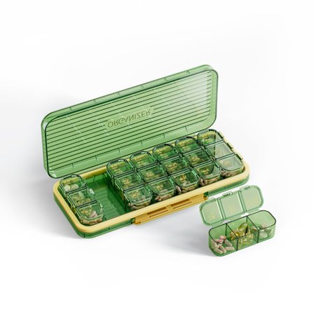 21-Rutors Pillerdosa 3 Gånger Om Dagen – Fuktsäker Daglig Pillerdosa