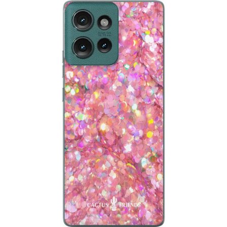 Kompatibel Mobilcover til Motorola Motorola Edge 50 Cactus and Friends – PinkGlitter