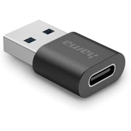 USB-adapter - Hama - USB-A till USB-C - 10 Gbit/s - Kompakt - Dataöverföring