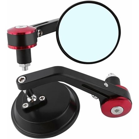 1 par runde motorcykel bakspejl sidespejle aluminium spejle til motorcykel cykel tommer tilbehør runde sidespejle - tilfældig farve-