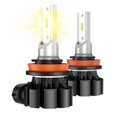 H11 LED Forlygtepærer, 300% Lysere 6500K Kold Hvid LED Lavstråle/Tågelys Omdannelsessæt, IP67 Vandafvisende db