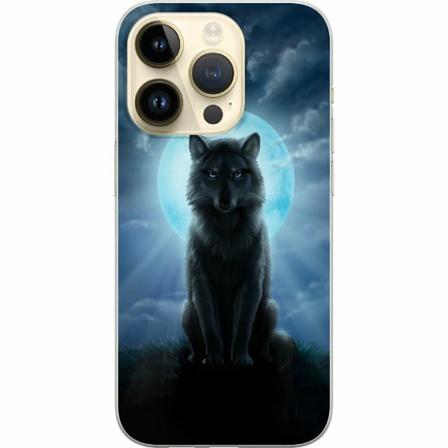 Apple Iphone 14 Pro Genomskinligt Skal Wolf In The Dark