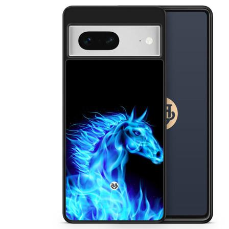 Bjornberry Skal Google Pixel 7 - Flames Horse Blå