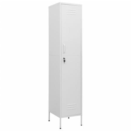 Vidaxl Förvaringsskåp Vit 35x46x180 Cm Stål Vit