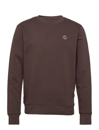 Lars Organic/Recycled Crew Sweat Sweat-shirt Genser Brun Kronstadt