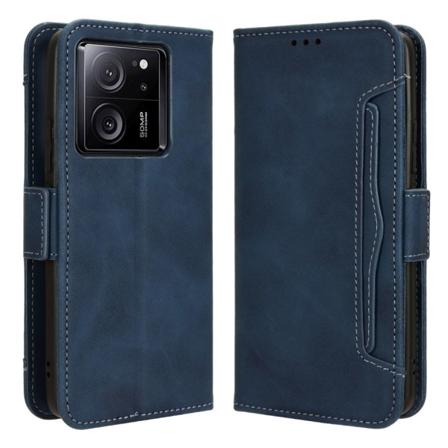 SKALO Xiaomi 13T/13T Pro 6-lokeroa Lompakkokotelo - Sininen Blue