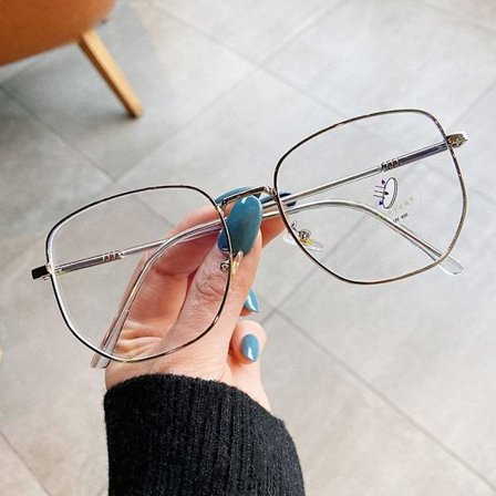 Anti-Blue Light Briller Oversized briller SØLV